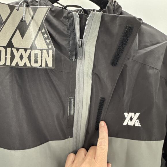 Dixxon Ground Up Hooded Tech Jacket Size L Tall Gray Black New - Picture 9 of 11